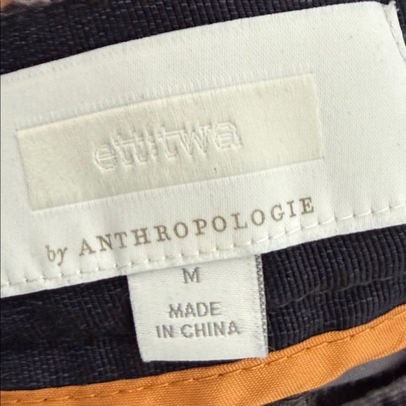 Anthropologie Ett:twa Jessica Floral Purple Velvet loose Extra Wide leg Pants M - Picture 9 of 12